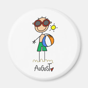 Monat des Augusts Magnet