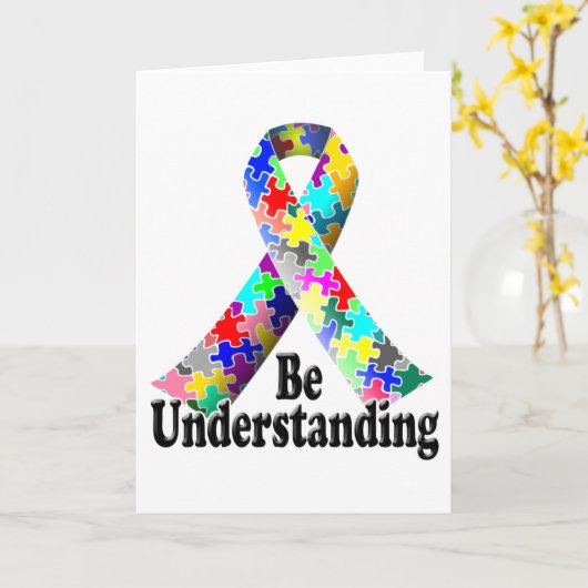 Monat des Autismus Karte (Gelbe Blume)