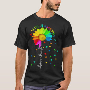 Monat des Autismus Kind Sonnenblume Mama W T-Shirt