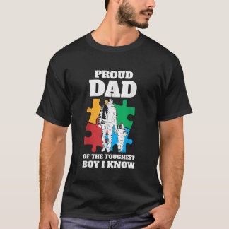 Monat des Autismus Mens Proud Autismus Vater Son T-Shirt