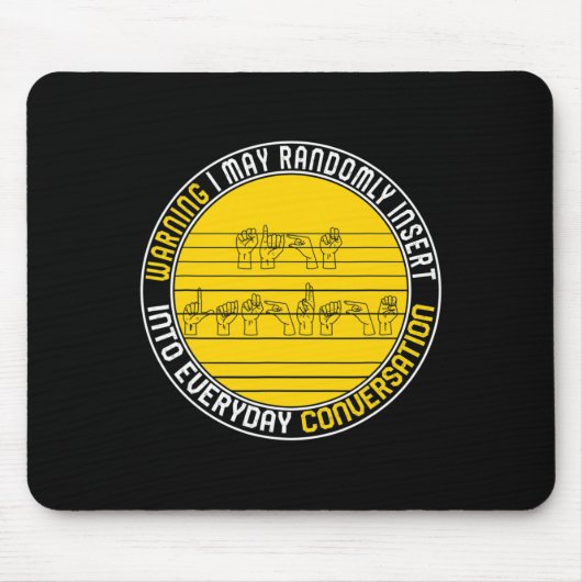 Monat des Bewusstseins Asl Randomly Einfügen Liebe Mousepad (Vorne)