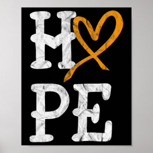 Monat des Bewusstseins Hoffnung Vintager Blutkrebs Poster
