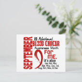 Monat des Blutkrebs-Bewusstseins für ME Postkarte (Stehend Vorderseite)