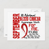 Monat des Blutkrebs-Bewusstseins für ME Postkarte (Vorne/Hinten)