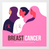 Monat des Brustkrebs Fensteraufkleber (Blatt)