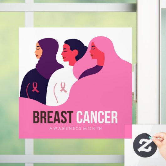 Monat des Brustkrebs Fensteraufkleber (Zuhause)