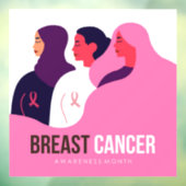 Monat des Brustkrebs Fensteraufkleber (Blatt 3)