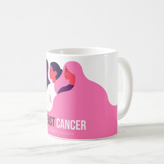 Monat des Brustkrebs Kaffeetasse (VorderseiteRechts)