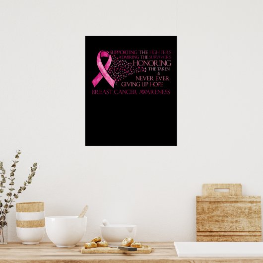 Monat des Brustkrebs Poster (Küche)