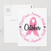 Monat des Brustkrebs Postkarte (Vorne/Hinten)