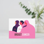 Monat des Brustkrebs Postkarte (Stehend Vorderseite)