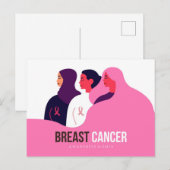 Monat des Brustkrebs Postkarte (Vorne/Hinten)
