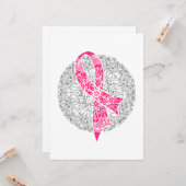 Monat des Brustkrebserklärens Monat Onkologie der Karte (Vorderseite/Rückseite Beispiel)