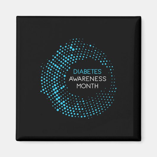 Monat des Gewahrsams bei T1- und T2-Diabetika Magnet (Vorne)