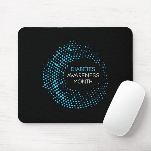 Monat des Gewahrsams bei T1- und T2-Diabetika Mousepad (Mit Mouse)