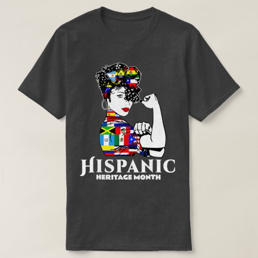 Monat des hispanischen Kulturerbes: Latino-Länder  T-Shirt (Design vorne)