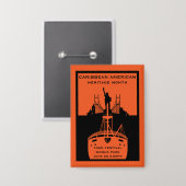 Monat des karibischen Amerikanischen Kulturerbes Button (Vorderseite/Rückseite)