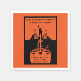 Monat des karibischen Amerikanischen Kulturerbes Serviette