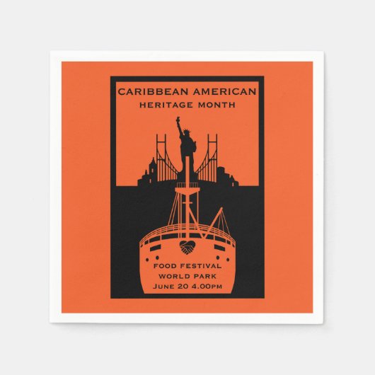 Monat des karibischen Amerikanischen Kulturerbes Serviette (Vorderseite)