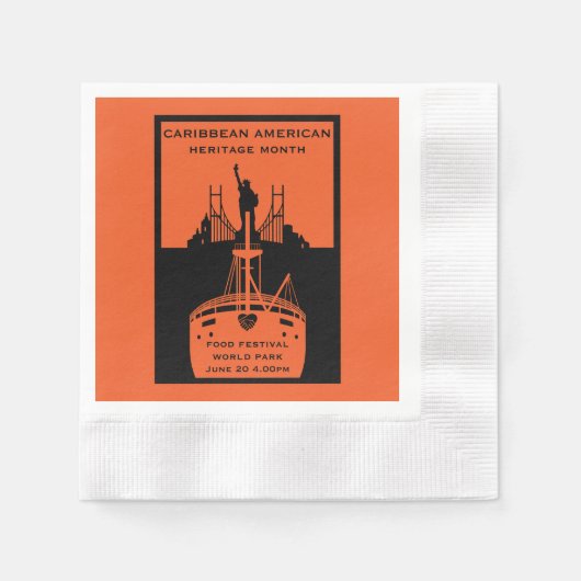 Monat des karibischen Amerikanischen Kulturerbes Serviette (Vorderseite)