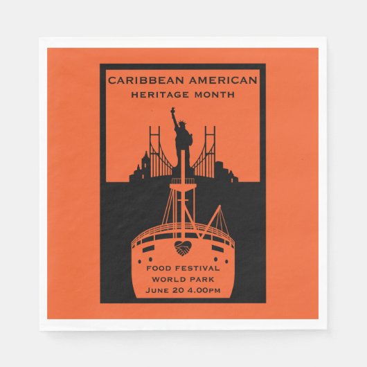 Monat des karibischen Amerikanischen Kulturerbes Serviette (Vorderseite)