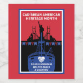 Monat des karibischen Amerikanischen Kulturerbes Weinetikett (Einzelnes Label)