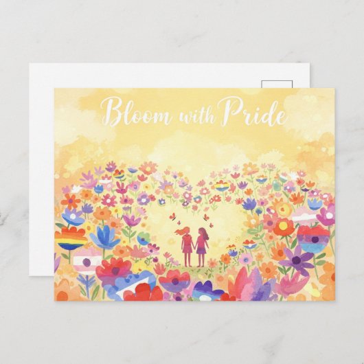 "Monat des Stolzes - Blühen mit Stolz Postkarte (Vorne/Hinten)