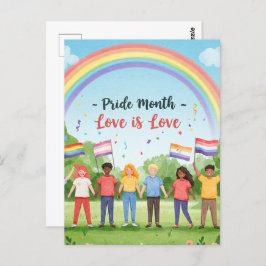 'Monat des Stolzes - Liebe ist Liebe' Postkarte