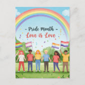 'Monat des Stolzes - Liebe ist Liebe' Postkarte (Vorderseite)