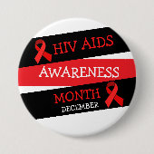 Monat Dezember - AWARENUNG von HIV/Aids Button (Vorderseite)