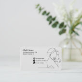 MONAT Fem Design Business Card Visitenkarte (Stehend Vorderseite)