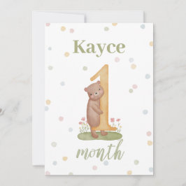 Monat für Monat Meilenstein Kinderkarten Einladung