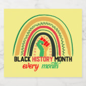 Monat für Monat schwarze Geschichte Alkoholflaschenetikett (Einzelnes Label)