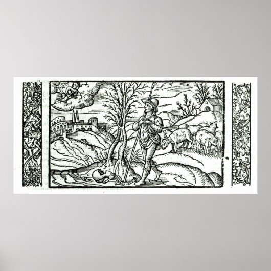 Monat Januar ab einem Hirtenkalender Poster (Vorne)