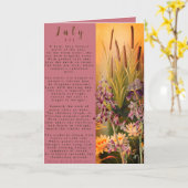 Monat Juli Geboren in Prosa Blume Karte (Gelbe Blume)