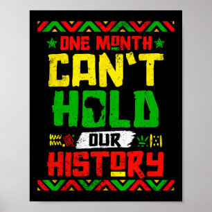 Monat kann unsere schwarze Geschichte nicht halten Poster