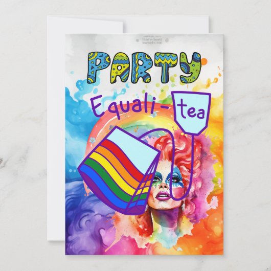 Monat LGBT mit Regenbogen Einladung (Vorderseite)