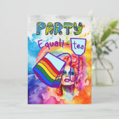 Monat LGBT mit Regenbogen Einladung (Stehend Vorderseite)