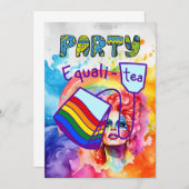 Monat LGBT mit Regenbogen Einladung (Vorne/Hinten)