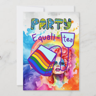Monat LGBT mit Regenbogen Einladung