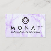 MONAT Lila Marmorkarte Visitenkarte (Rückseite)