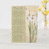 Monat März Geboren in Prosa Blume Karte (Gelbe Blume)