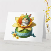 Monat März Geburtskarte Karte (Gelbe Blume)