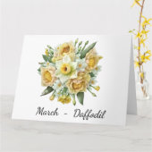 Monat März Geburtskarte Karte (Gelbe Blume)