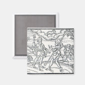 Monat März, von 'The Shepherdes Calender' Magnet (Vorderseite/Rückseite)