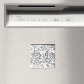Monat März, von 'The Shepherdes Calender' Magnet (In Situ (Geschirrspüler))