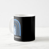 Monat November Blauer Regenbogenrib Kaffeetasse (Vorderseite Links)