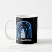 Monat November Blauer Regenbogenrib Kaffeetasse (Links)