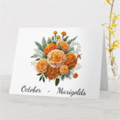 Monat Oktober Geburtskarte Karte (Gelbe Blume)