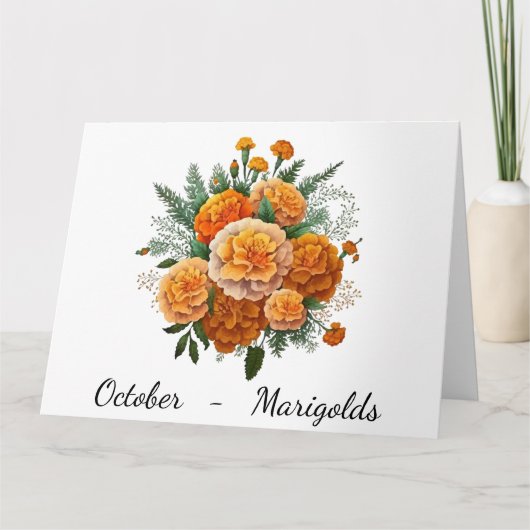 Monat Oktober Geburtskarte Karte (Vorderseite)